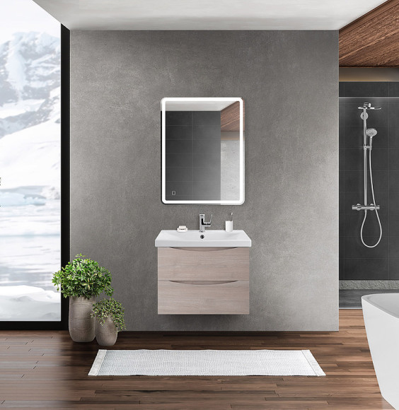 Тумба под раковину BelBagno Marino-Cer 60 MARINO-CER-600-2C-SO-RG-P подвесная Rovere Grigio