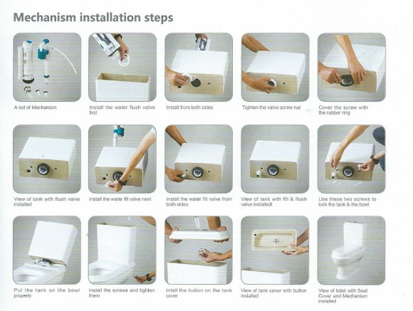 Унитаз компакт CeramaLux TR2170-1 с бачком и сиденьем Микролифт