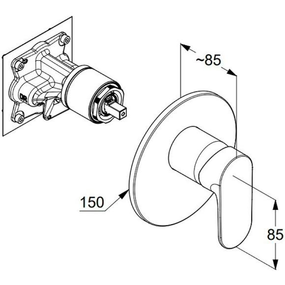 Смеситель для душа Kludi Louva 247553975 Черный матовый Смеситель для душа Kludi Louva 247553975 Черный матовый
