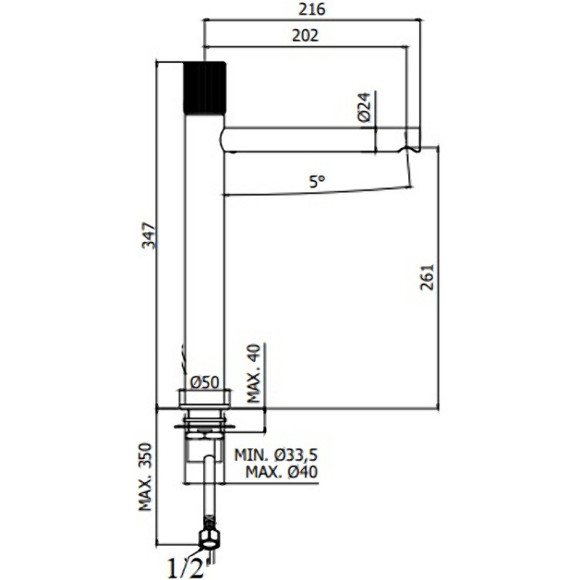 Смеситель для раковины Paffoni Jo JO081NO Черный матовый