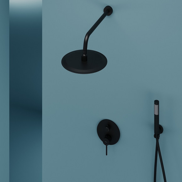 Душевая система Sancos Select SC3003MB Черная матовая