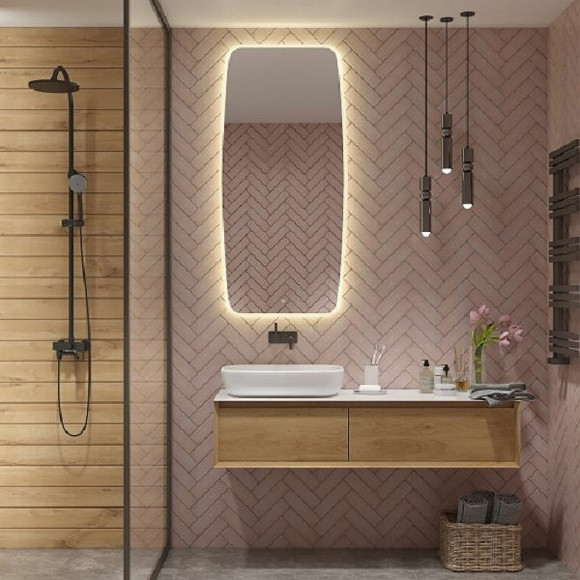Зеркало Art&Max Forli AM-For-700-1500-DS-F с подсветкой с сенсорным выключателем Зеркало Art&Max Forli AM-For-700-1500-DS-F с подсветкой с сенсорным выключателем