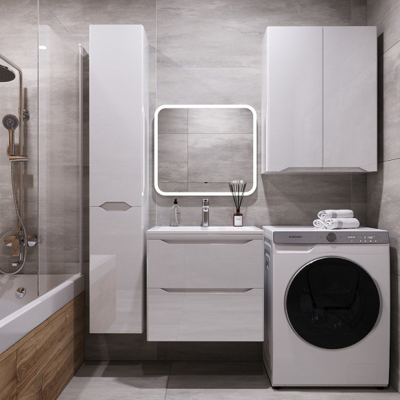 Тумба под раковину Style Line Марелла 60 Люкс Plus СС-00002405 подвесная Белый глянец антискрейтч Тумба под раковину Style Line Марелла 60 Люкс Plus СС-00002405 подвесная Белый глянец антискрейтч