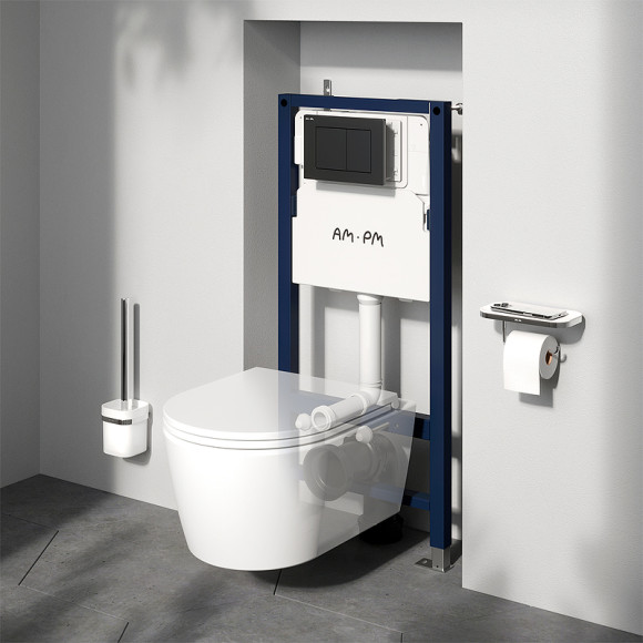 Инсталляция AM.PM PrimeFit I012709.0151 для унитаза с клавишей смыва Хром глянцевый Инсталляция AM.PM PrimeFit I012709.0151 для унитаза с клавишей смыва Хром глянцевый