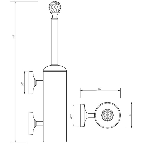 Ершик для унитаза Migliore Amerida 16580 Хром с кристаллом Swarovski