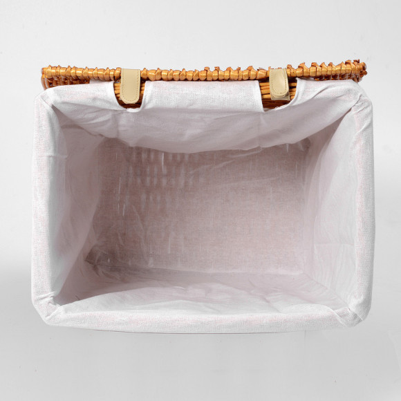 Корзина для белья WasserKRAFT Ammer WB-370-M с крышкой Светло-коричневая