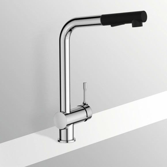 Смеситель для кухни Ideal Standard Ceralook BC178AA Хром Черный Смеситель для кухни Ideal Standard Ceralook BC178AA Хром Черный