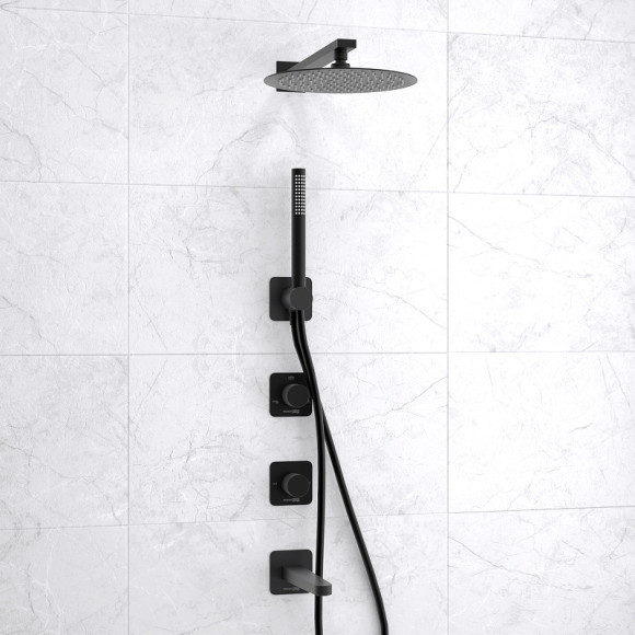 Душевая система WasserKRAFT Fulda A5251.300.301.219.258.302.242.217 Черная матовая