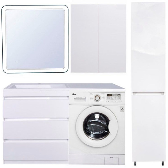 Тумба под раковину Style Line Даллас 140 Люкс Plus Белая Тумба под раковину Style Line Даллас 140 Люкс Plus Белая