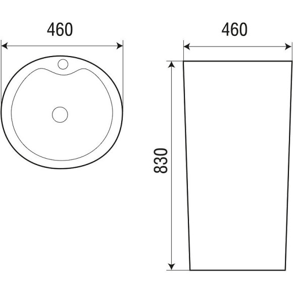 Раковина WeltWasser Leerbach 4646 GL-WT 46 10000005491 Белый глянец Раковина WeltWasser Leerbach 4646 GL-WT 46 10000005491 Белый глянец