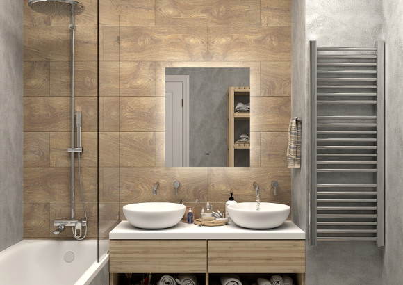 Зеркало Континент Trezhe 600x700 ЗЛП542 с подсветкой с бесконтактным выключателем