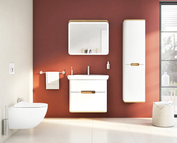 Шкаф пенал Vitra Sento 40 R 60842 подвесной с бельевое корзиной Белый матовый Шкаф пенал Vitra Sento 40 R 60842 подвесной с бельевое корзиной Белый матовый