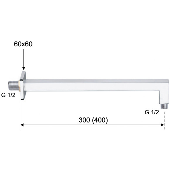 Кронштейн для верхнего душа Remer 348S30DO Золото глянцевое Кронштейн для верхнего душа Remer 348S30DO Золото глянцевое