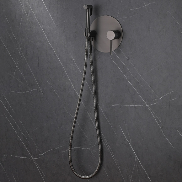 Гигиенический душ со смесителем Abber Emotion AF8826NG Никель