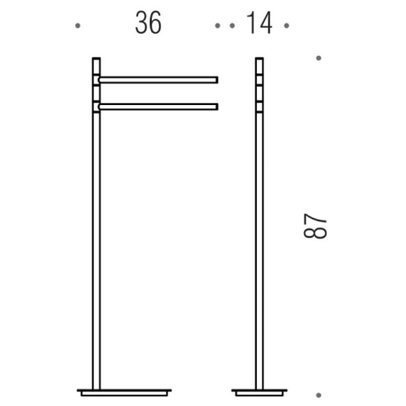 Напольная стойка Colombo Design Square B9901.OM Золото матовое Напольная стойка Colombo Design Square B9901.OM Золото матовое
