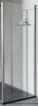 Душевая стенка Allen Brau Priority 80 3.31041.BA профиль Серебро браш стекло прозрачное