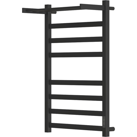 Электрический полотенцесушитель Point Меркурий PN83858PB П7 500x800 с полкой, диммер справа Черный Электрический полотенцесушитель Point Меркурий PN83858PB П7 500x800 с полкой, диммер справа Черный