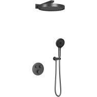 Душевая система Sancos Space SC3006GMG с термостатом Вороненная сталь