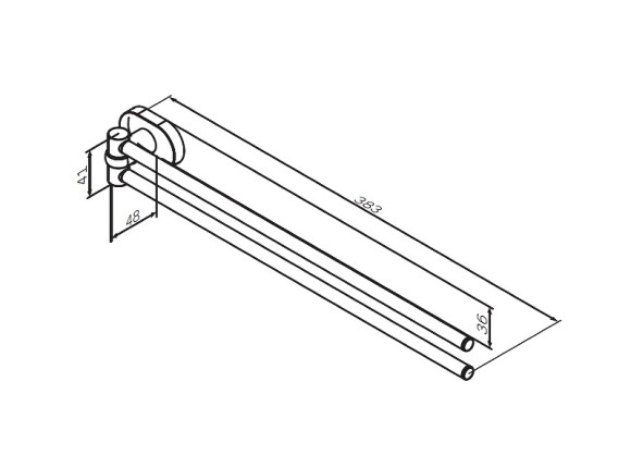 Держатель для полотенец AM.PM Sense A7432600 поворотный Хром