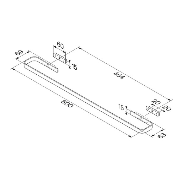 Полотенцедержатель AM.PM Func A8F346400 Хром Полотенцедержатель AM.PM Func A8F346400 Хром