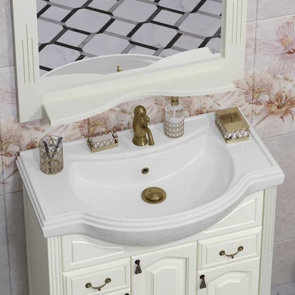 Зеркало Opadiris Риспекто 80 00-00007059 Слоновая кость с выключателем