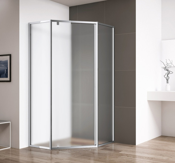 Душевой уголок Cezares Eco 100x100 ECO-O-P-1-100-P-Cr профиль Хром стекло рифленое