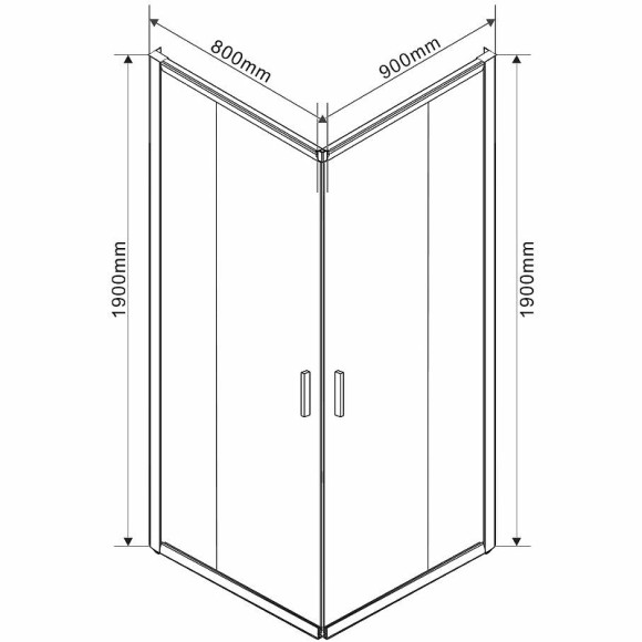 Душевой уголок Vincea Garda 90x80 VSS-1G8090CLGM профиль Вороненая сталь стекло прозрачное