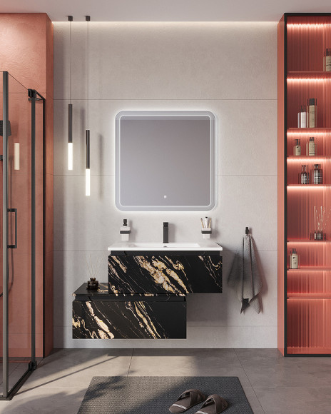 Тумба Cezares Slider 80 SLIDER-800-1C-PI-NF-P Черный фьюжн Тумба Cezares Slider 80 SLIDER-800-1C-PI-NF-P Черный фьюжн