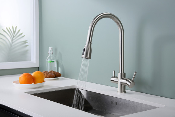 Смеситель для кухни Paulmark Lange La214212-NI Никель