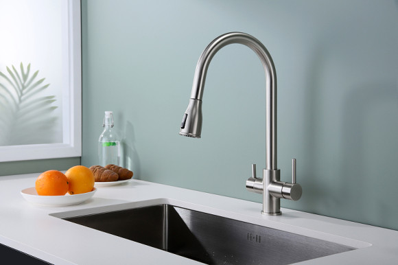 Смеситель для кухни Paulmark Lange La214212-NI Никель