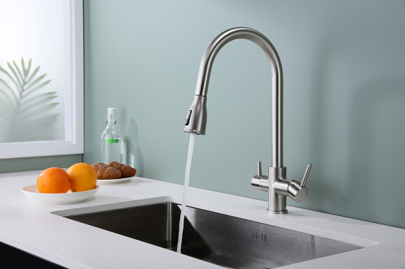 Смеситель для кухни Paulmark Lange La214212-NI Никель