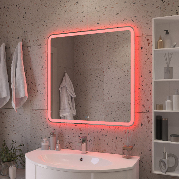 Зеркало Cezares Multicolore 70 CZR-SPC-MC-700-800-RGB-TCH с подсветкой с сенсорным выключателем и функцией памяти