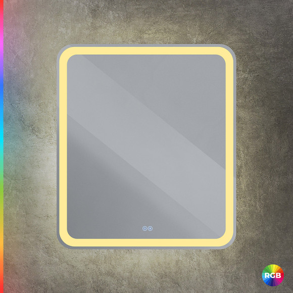 Зеркало Cezares Multicolore 70 CZR-SPC-MC-700-800-RGB-TCH с подсветкой с сенсорным выключателем и функцией памяти
