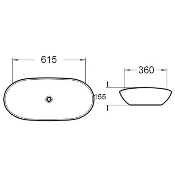Раковина-чаша Vincea 62 VBS-508 Белая
