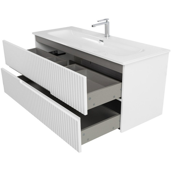 Тумба под раковину Cezares Duet-N 120 DUET-N-1200-2C-SO-BL подвесная Bianco Lucido