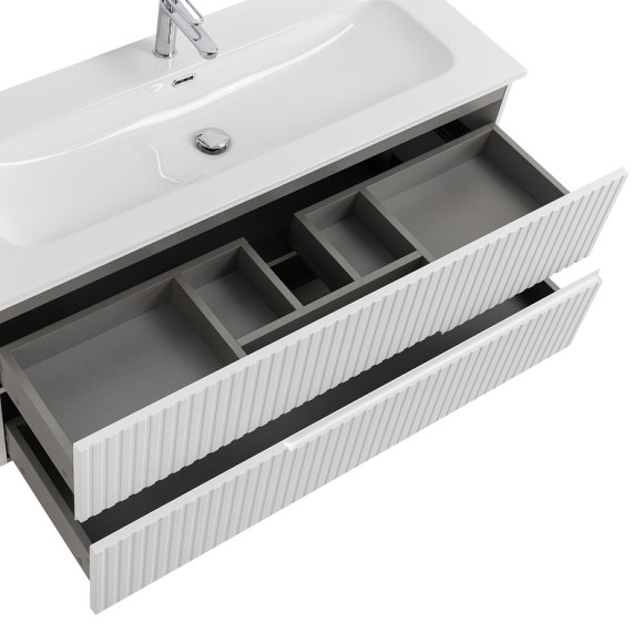 Тумба под раковину Cezares Duet-N 120 DUET-N-1200-2C-SO-BL подвесная Bianco Lucido