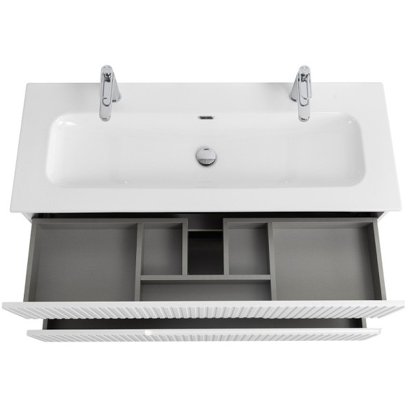 Тумба под раковину Cezares Duet-N 120 DUET-N-1200-2C-SO-BL подвесная Bianco Lucido