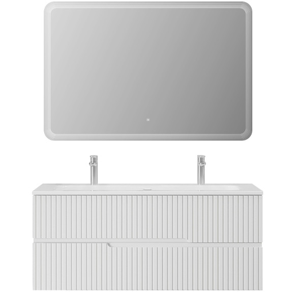 Тумба под раковину Cezares Duet-N 120 DUET-N-1200-2C-SO-BL подвесная Bianco Lucido