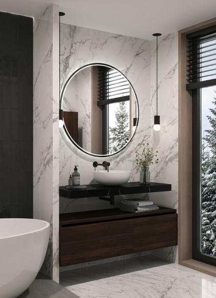 Столешница под раковину Boheme Armadi Art Flat 120 869-120-NM Черный мрамор