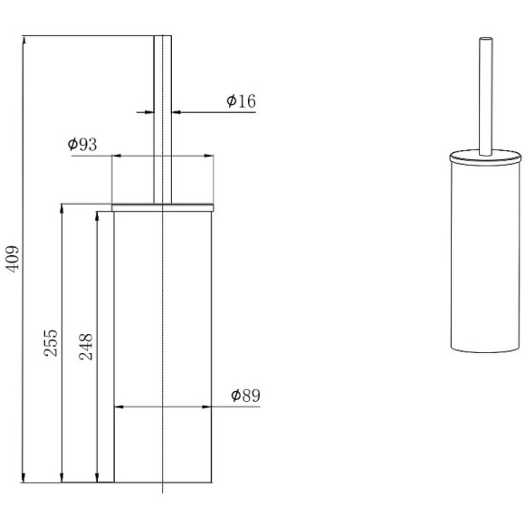 Ершик для унитаза Aquatek AQ4011CR Хром Ершик для унитаза Aquatek AQ4011CR Хром
