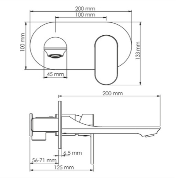 Смеситель для раковины WasserKRAFT Elbе 7430 Черный матовый
