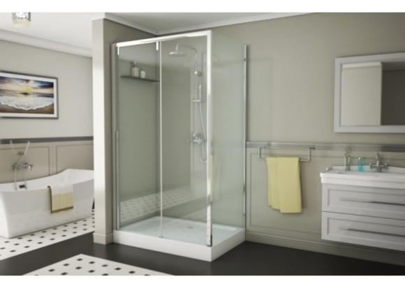 Душевой уголок Bravat Slim Line 120x80 BS120.3104A профиль Хром стекло прозрачное Душевой уголок Bravat Slim Line 120x80 BS120.3104A профиль Хром стекло прозрачное