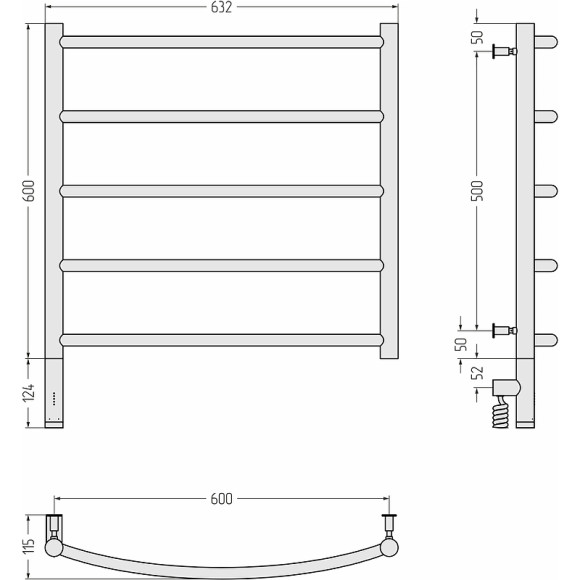 Электрический полотенцесушитель Сунержа Галант 3.0 600x600 L 31-5800-6060 Черный матовый Электрический полотенцесушитель Сунержа Галант 3.0 600x600 L 31-5800-6060 Черный матовый