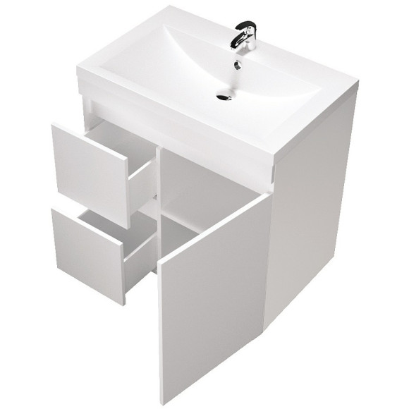 Тумба под раковину 1MarKa Cube 75Н У79532 Белый глянец Тумба под раковину 1MarKa Cube 75Н У79532 Белый глянец