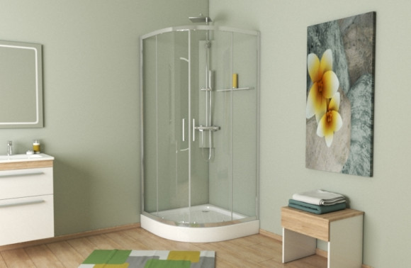 Душевой уголок Bravat Line 90x90 BS090.1201A профиль Хром стекло прозрачное Душевой уголок Bravat Line 90x90 BS090.1201A профиль Хром стекло прозрачное