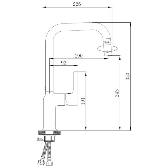 Смеситель для кухни Haiba HB70814 Хром