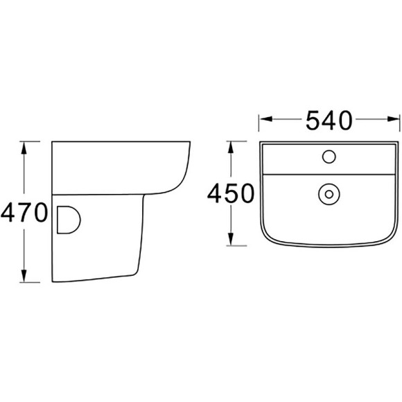 Раковина Aquatek 54 AQ5420-00 Белая Раковина Aquatek 54 AQ5420-00 Белая