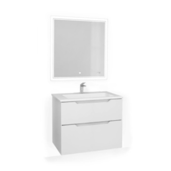 Зеркало Jorno Slide 80 Sli.02.77/W с подсветкой с сенсорным выключателем и часами Зеркало Jorno Slide 80 Sli.02.77/W с подсветкой с сенсорным выключателем и часами