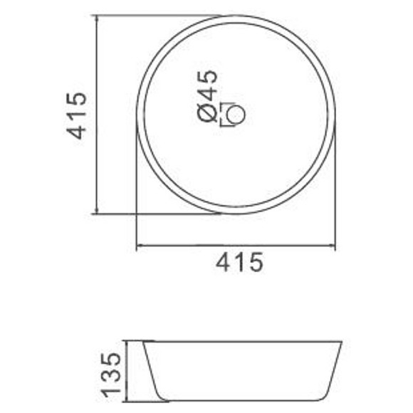 Раковина-чаша Gappo 42 GT105 Белая