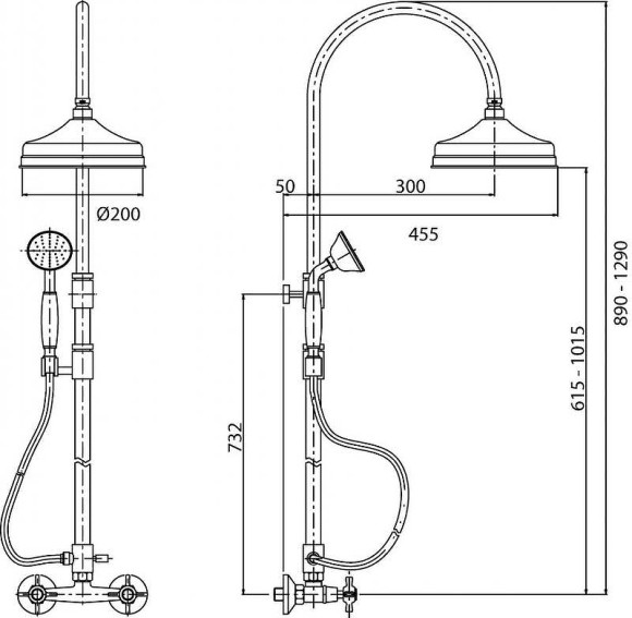 Душевая система Cezares Diamond DIAMOND-CD-02-Sw Бронза Душевая система Cezares Diamond DIAMOND-CD-02-Sw Бронза